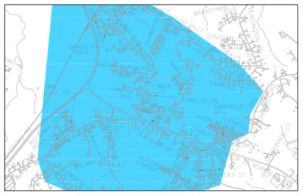 A map of Ridgeway Virginia
