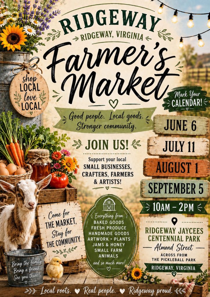An ad for the farmers market